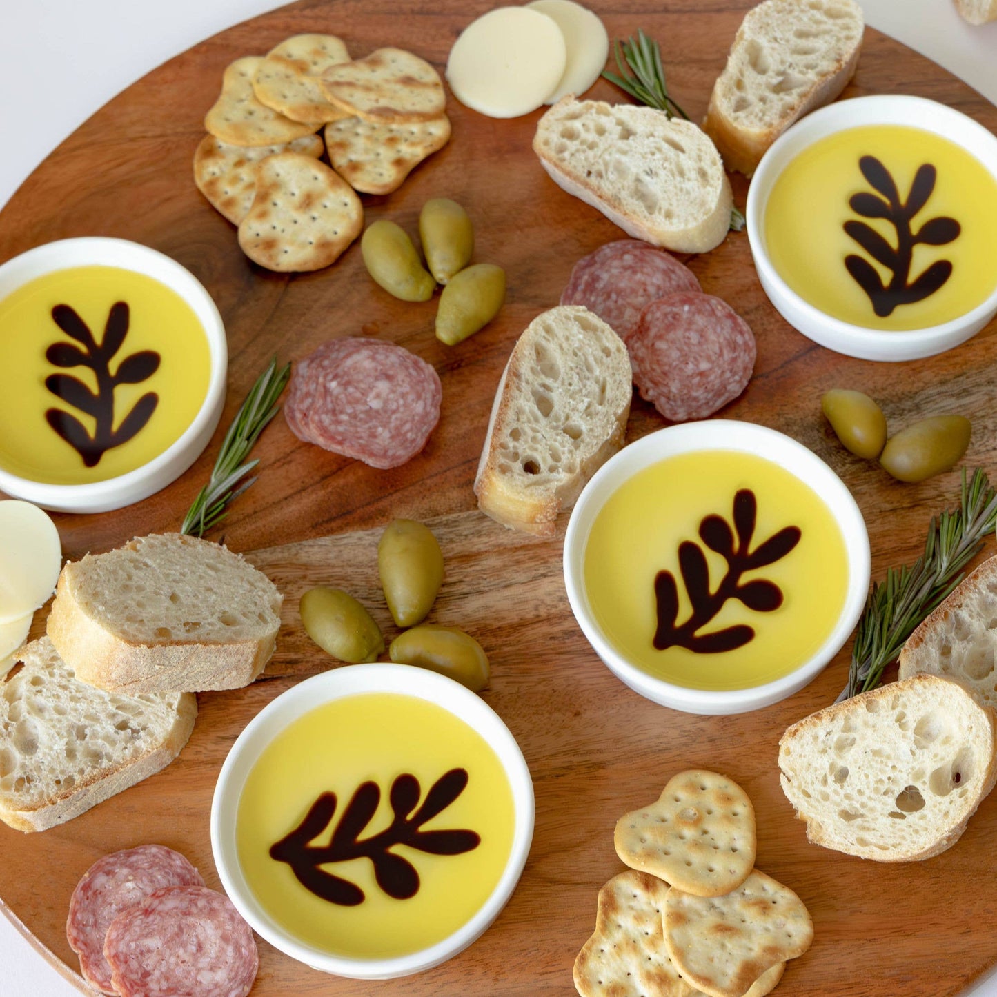 Jeanne Fitz - Olive Oil and Balsamic Vinegar Set of 4 Dipping Plates