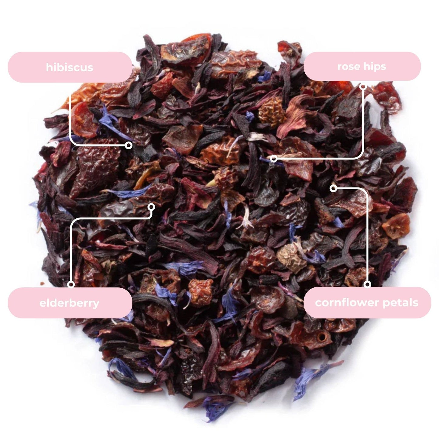 Tea with Tae - Hibiscus Rose Herbal Mini Tube Gift (5 tea bags)
