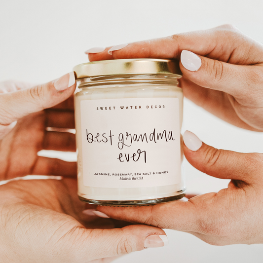 Sweet Water Decor - Best Grandma Ever 9 oz Soy Candle - Home Decor & Gifts