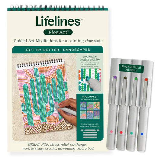 Lifelines - FlowArt -Dot By Letter - Landscapes
