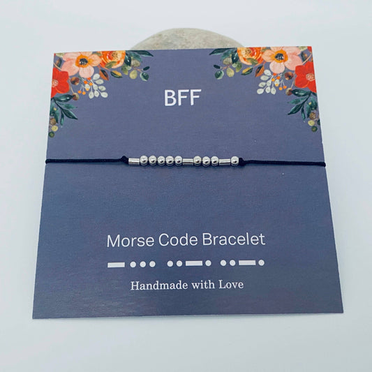 Mio Queena - Multi style Morse Code Stretch Bracelets: BFF