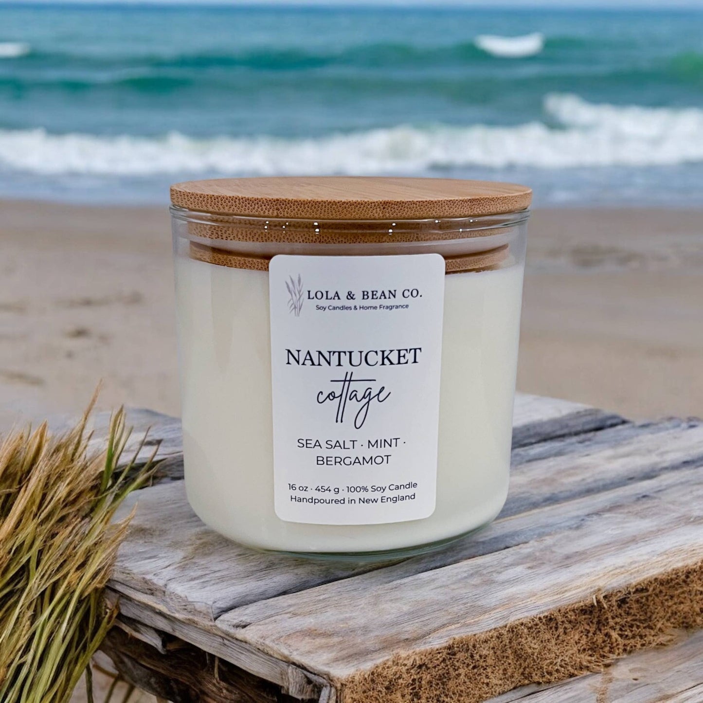 3 wick soy candle | 16 oz: Seaside Escape