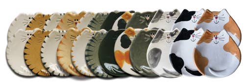 August Ceramics - 5" Ceramic Cat Dishes
