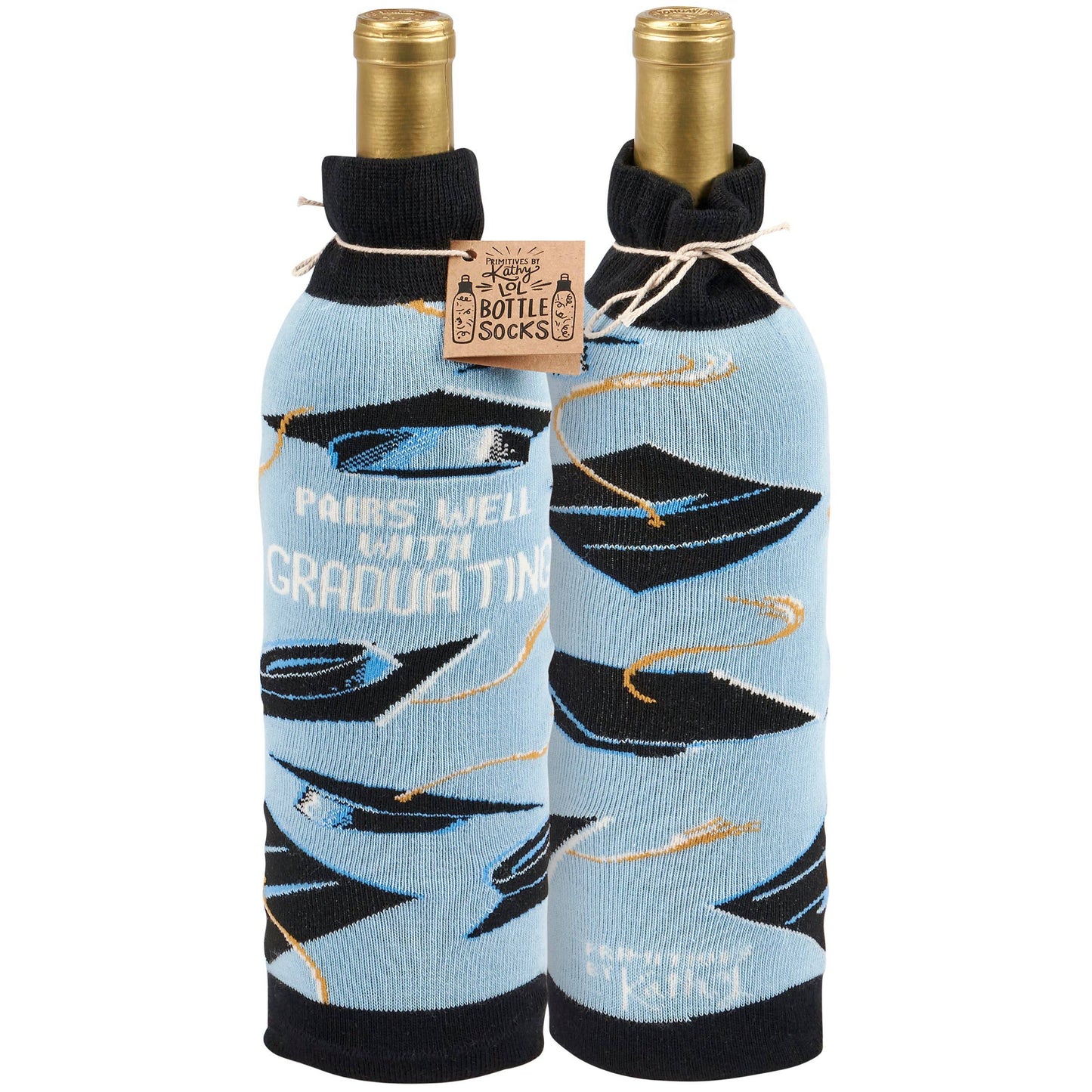 Pairs Well With Graduating Bottle Sock