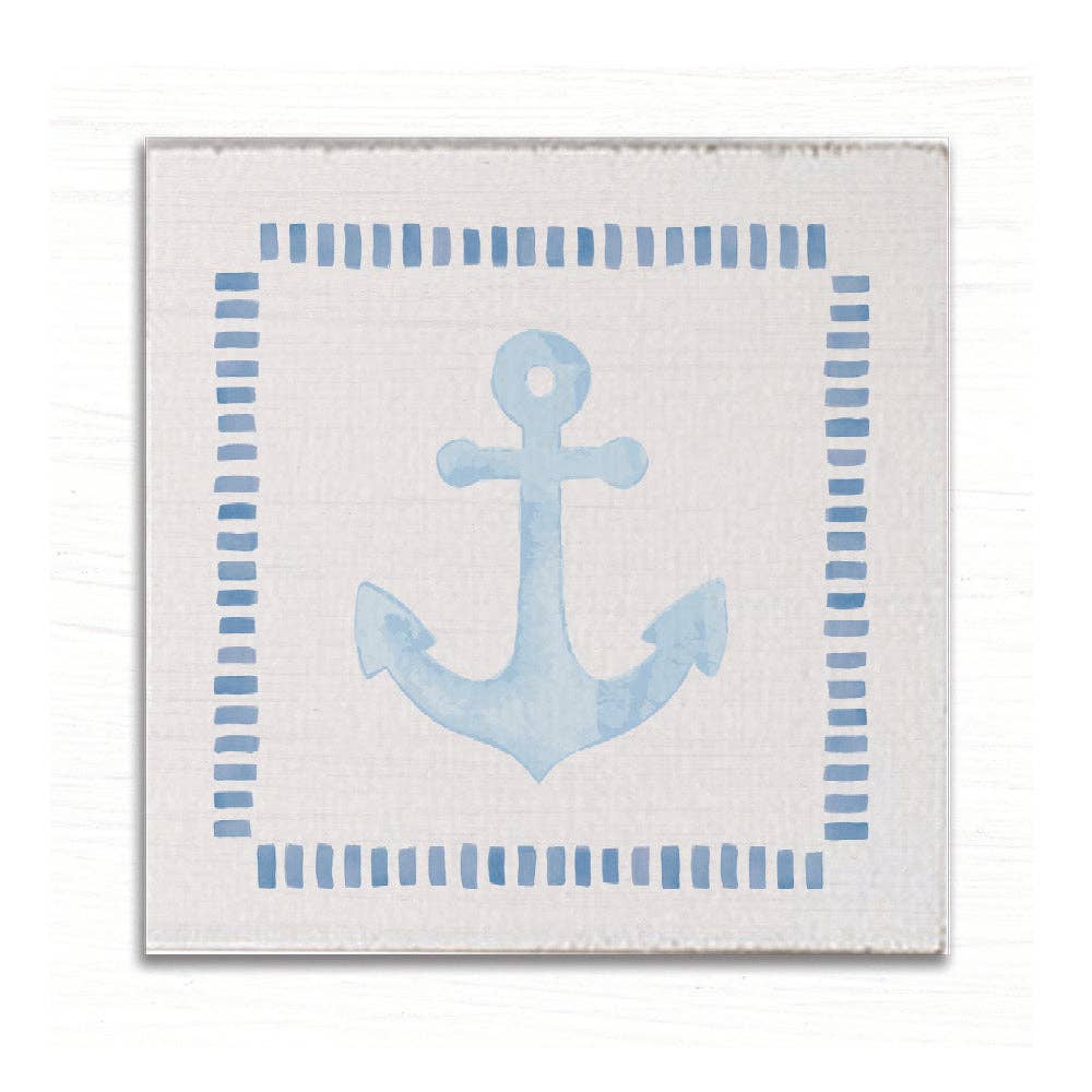 Rustic Marlin - Blue Anchor Magnet