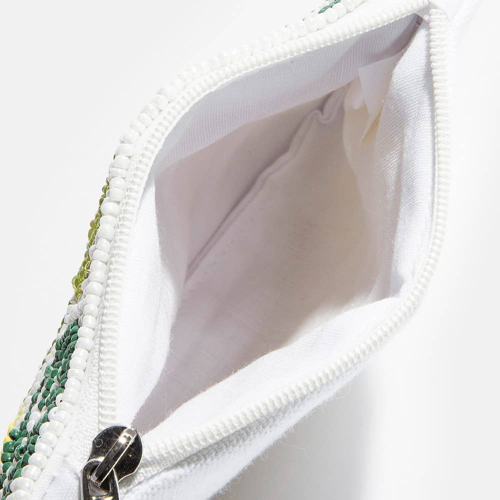 Collections by Fame Accessories - Seed Beaded Assorted Lemon Fruit Coin Purse: MULTI