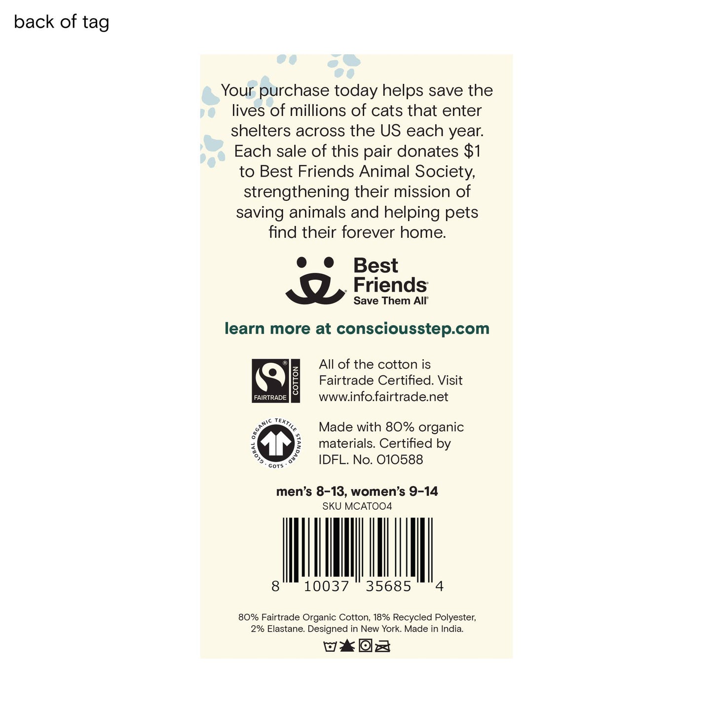 Conscious Step - Socks that Save Cats