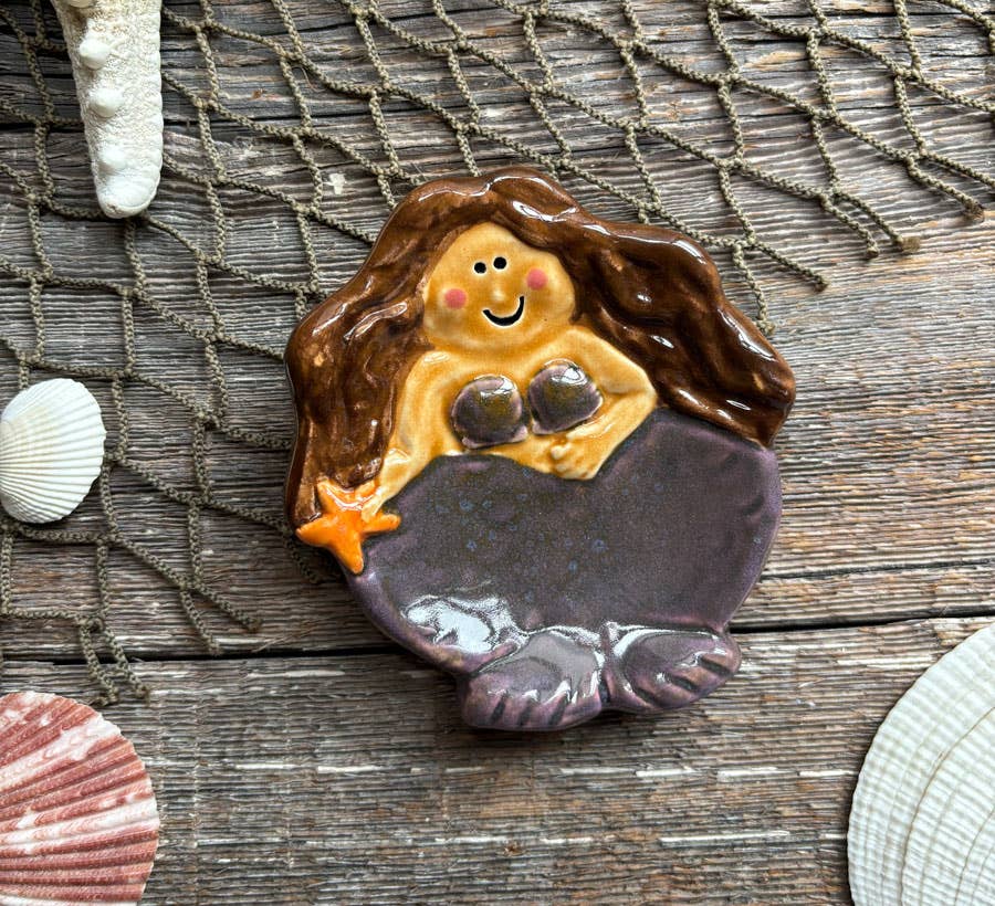 August Ceramics - Ceramic Mermaid Dish in assorted colors