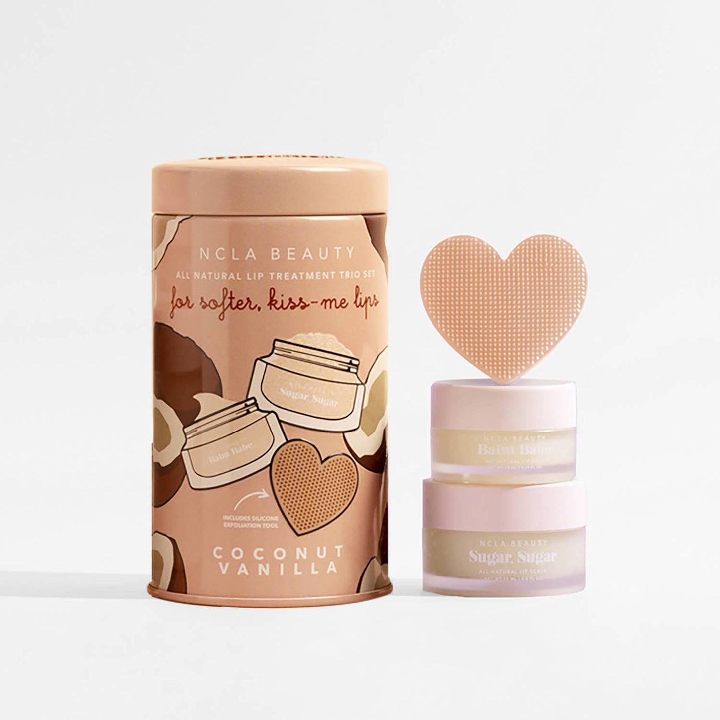 NCLA Beauty - Coconut Vanilla Lip care set + Lip Scrubber