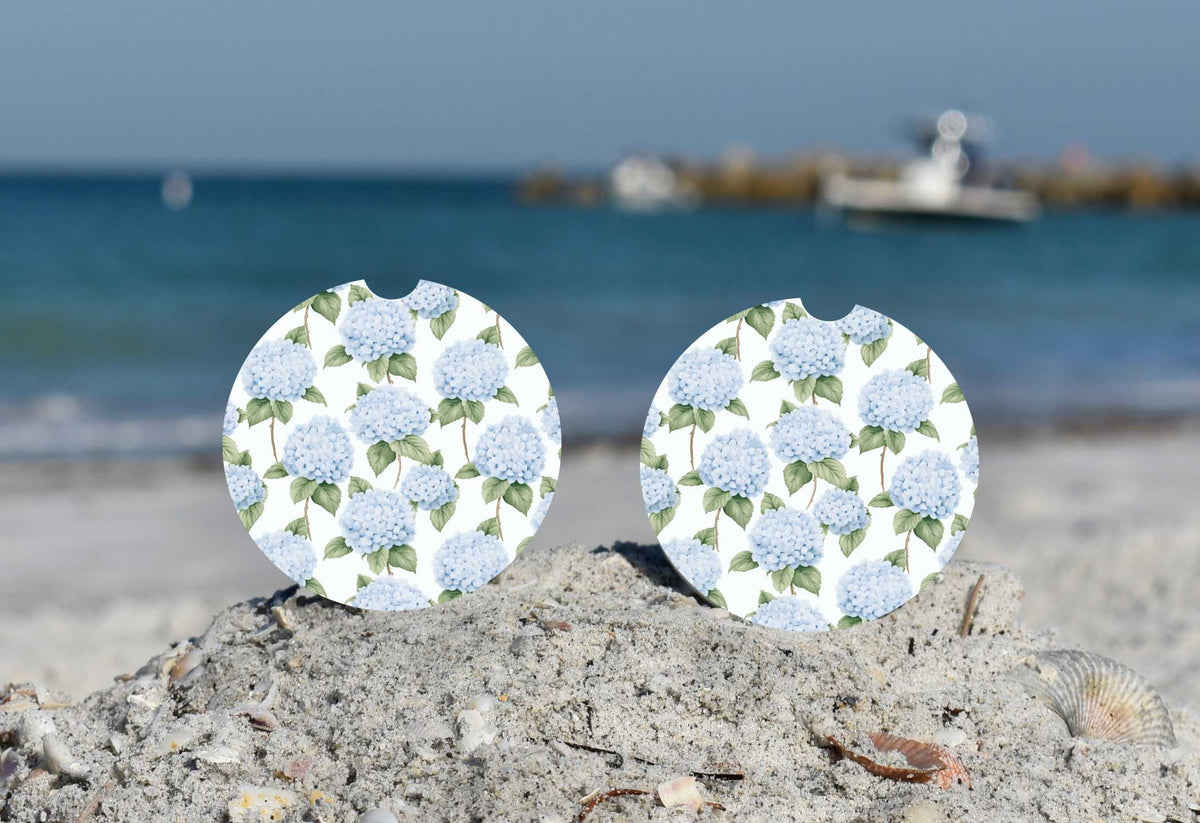 Dulce Press - Blue Hydrangeas Car Coaster