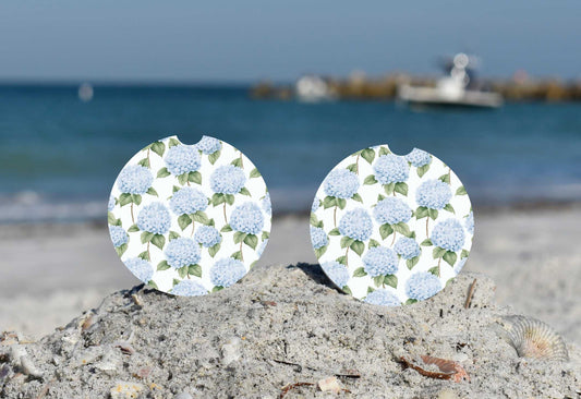 Dulce Press - Blue Hydrangeas Car Coaster