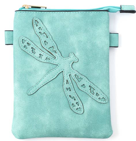 Shine Mark Accessories - Aqua - Dragonfly Crossbody Bag