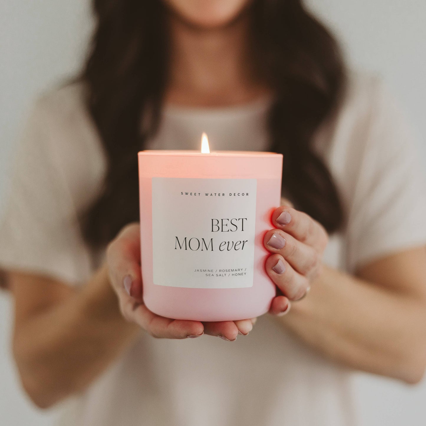 Sweet Water Decor - Best Mom Ever 15 oz Soy Candle, Matte Jar - Gifts