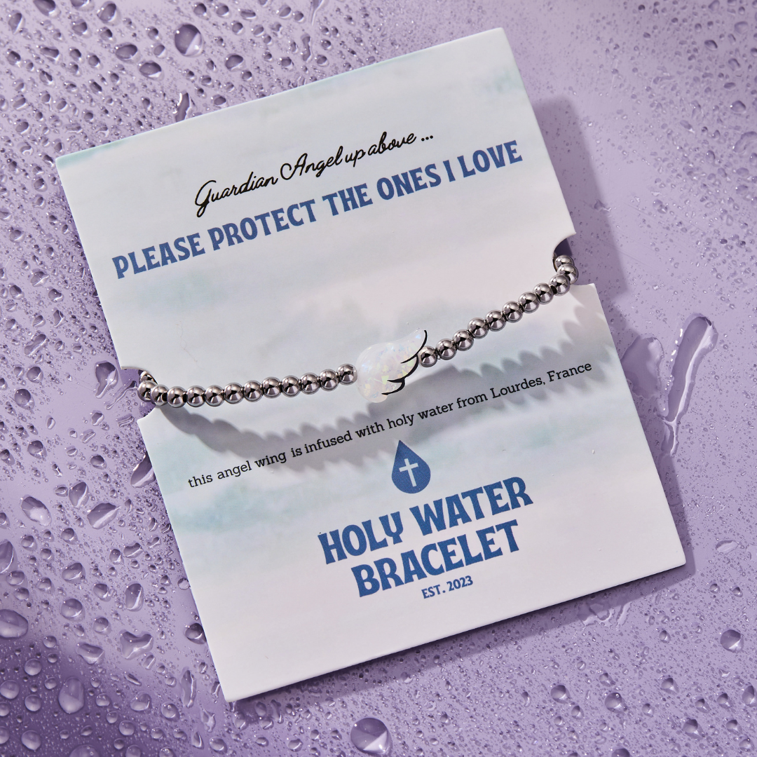 Holy Water Bracelet - HOLY WATER ANGEL WING BRACELET