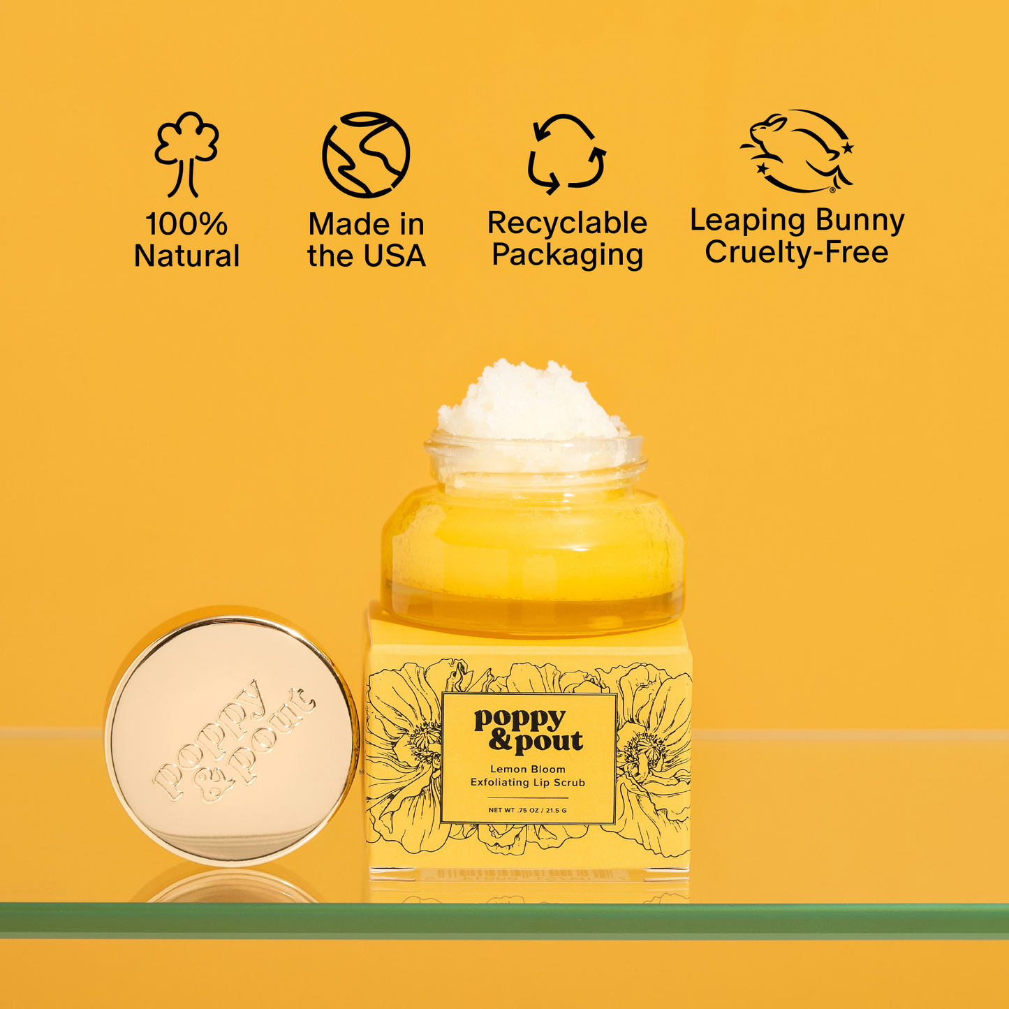 Poppy & Pout - Lip Scrub, Lemon Bloom