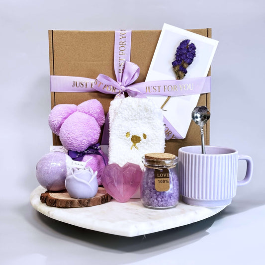 OH MY BOX - Lavender Gift Box | 11 Piece Spa Relaxation Set