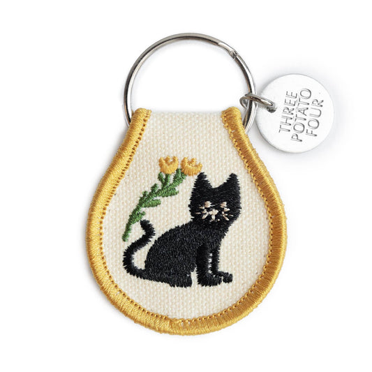 Three Potato Four - Patch Keychain - Black Cat