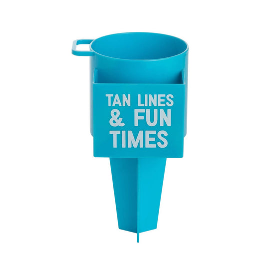 8" Plastic Blue Tan Lines Drink Spike