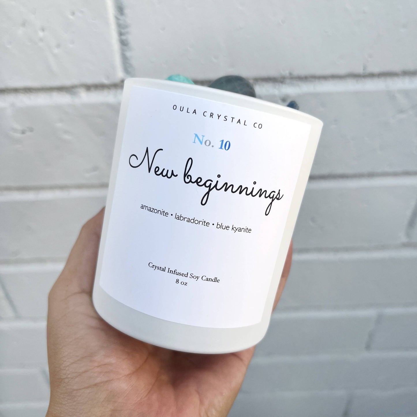 OULA CRYSTAL CO - New Beginnings Crystal Candle