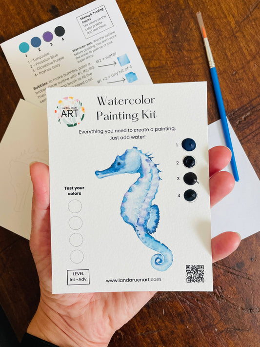 Landa Ruen Art - Seahorse Watercolor Kit