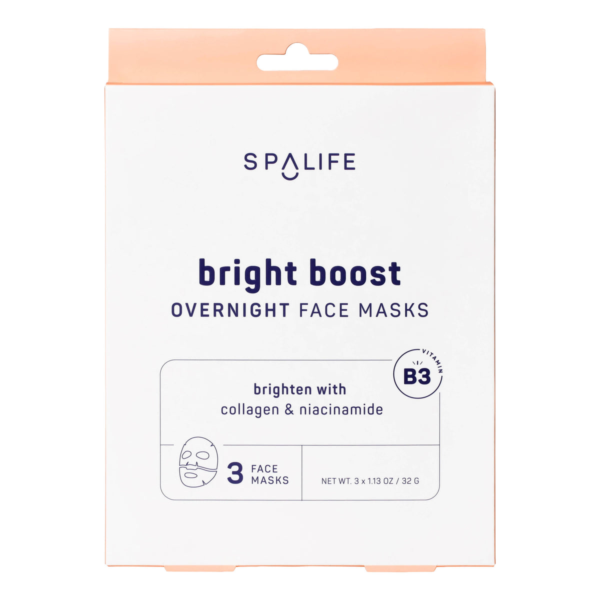 My Spa Life - Bright Boost – Brightening Overnight Face Masks - 3 Pieces