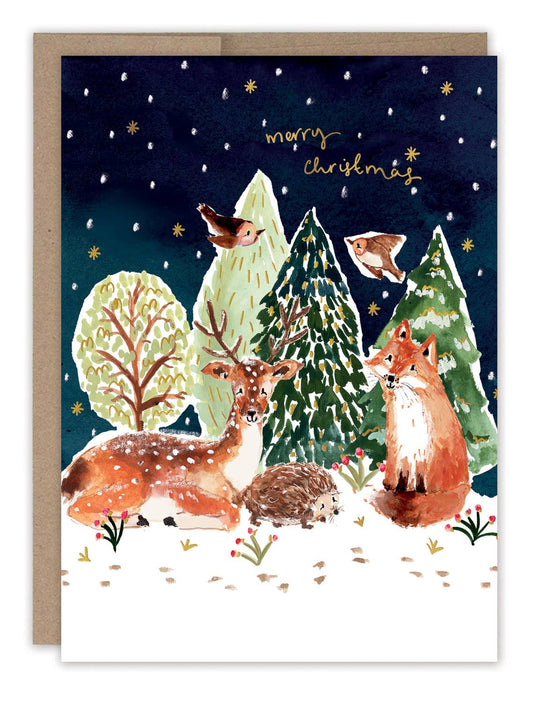 Biely & Shoaf - Snowy Woodland Scene Holiday Card