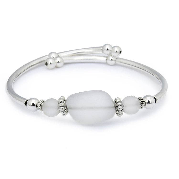 Clear Sea Glass Bracelet