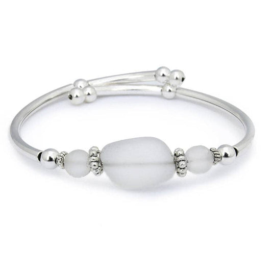 Clear Sea Glass Bracelet