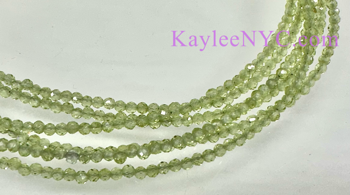 Natural Peridot Anklet Stainless Steel Finding