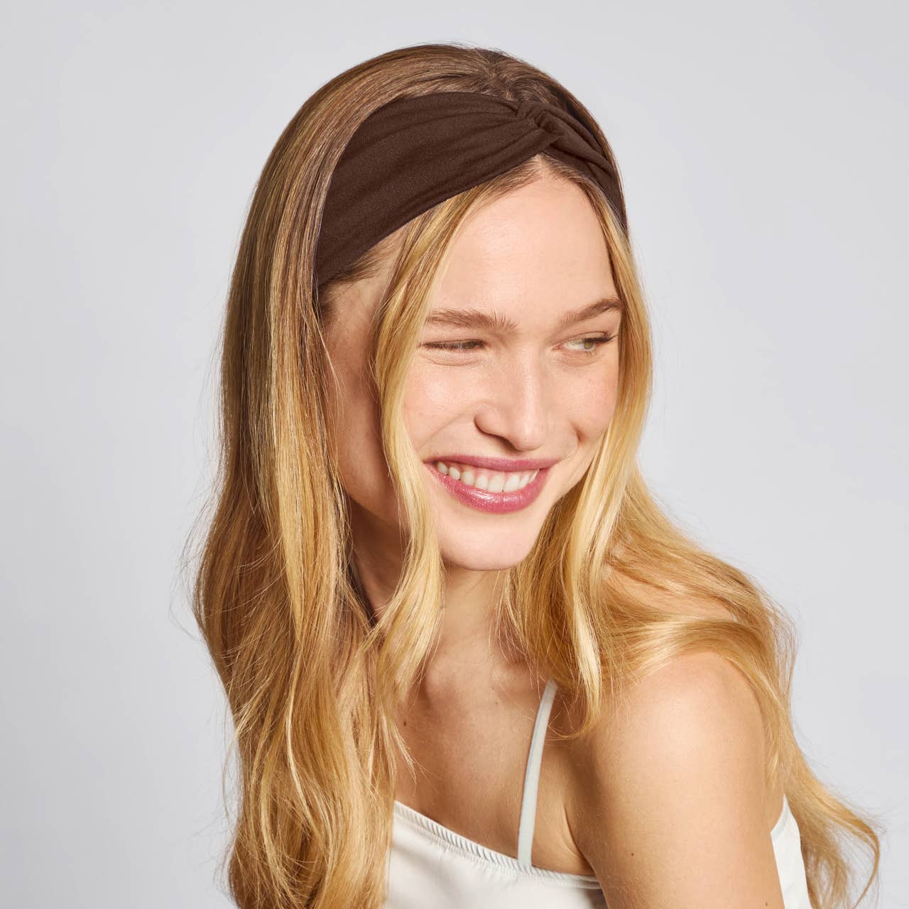 KITSCH - Recycled Fabric Wide Twist Headbands 2pc Set- Rosewood