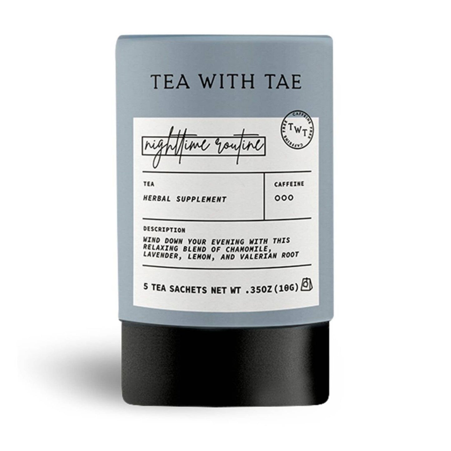 Tea with Tae - Nighttime Routine Sleep Tea Mini Tube Gift (5 tea bags)