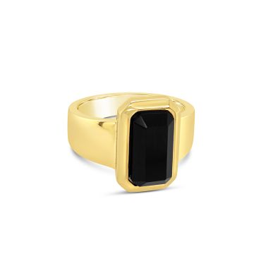 Black Onyx Ring GOLD 10