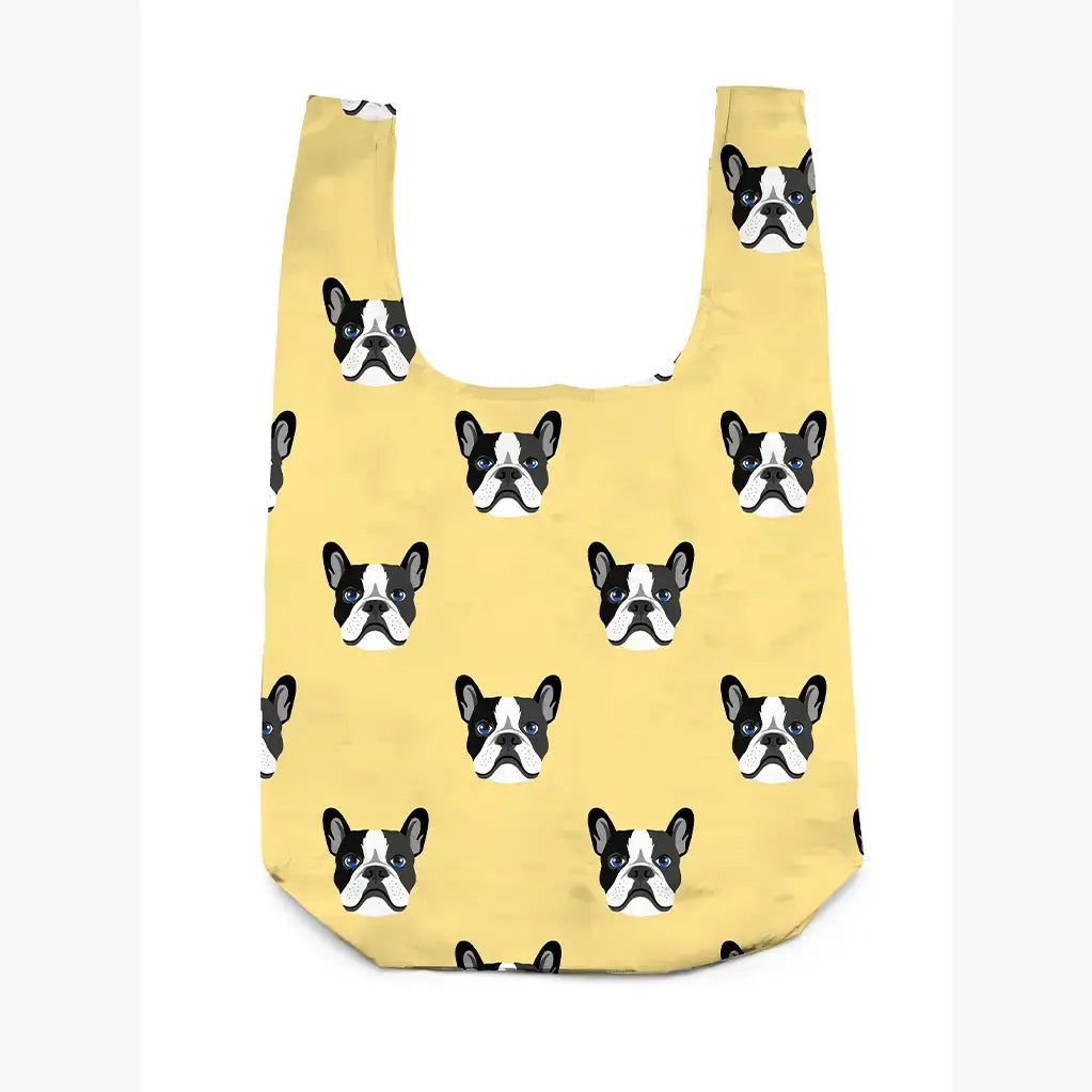 Living Royal - 2-in-1 Bag Charm & Reusable Shopper Bag - Boston Terrier Dog