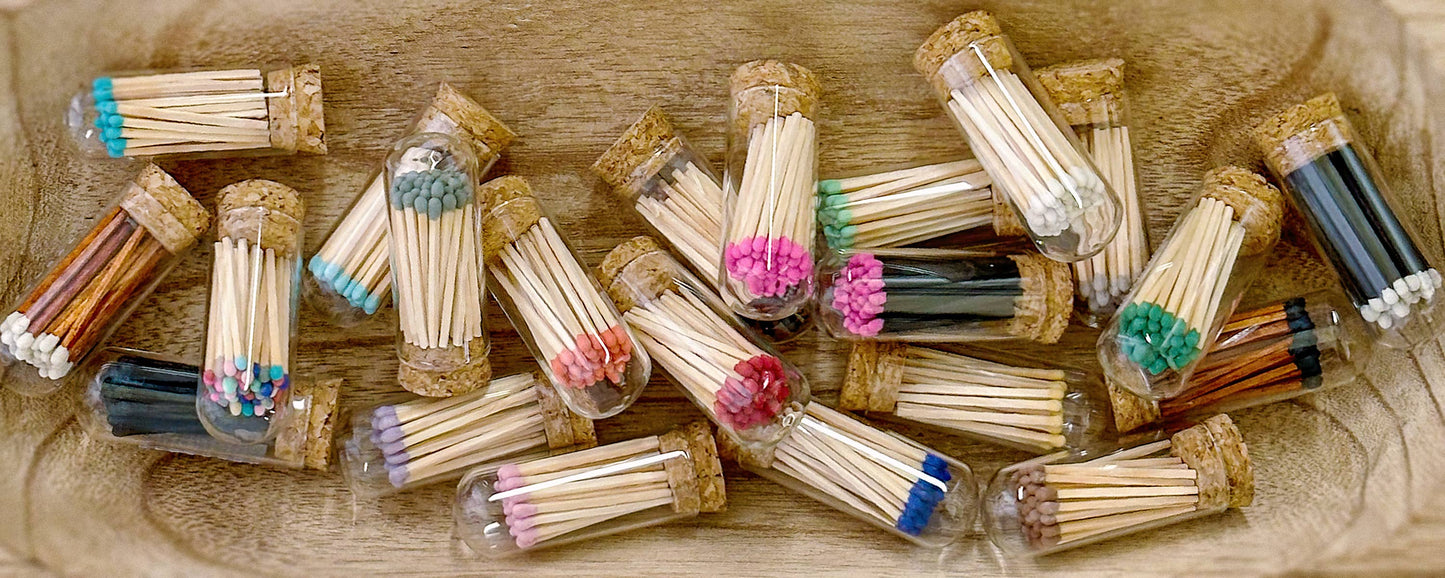 Thankful Greetings - 2" Matches + Mini Cloche -  Hot Pink