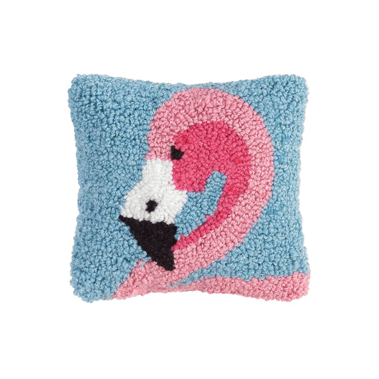 Coastal Flamingo Mini Throw Pillow