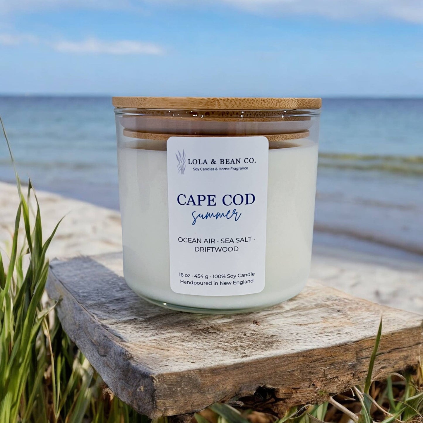 3 wick soy candle | 16 oz: Seaside Escape