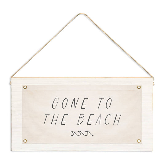 Gone To The Beach Twine Sign | Coastal Door Decor