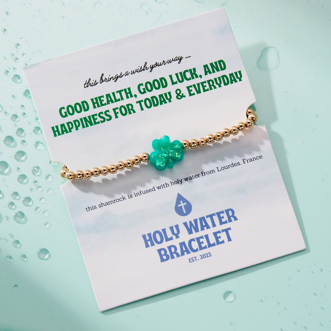Holy Water Bracelet - HOLY WATER LUCKY SHAMROCK BRACELET