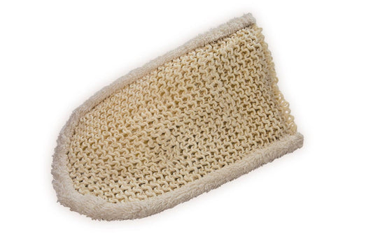 Massage glove made from natural sisal