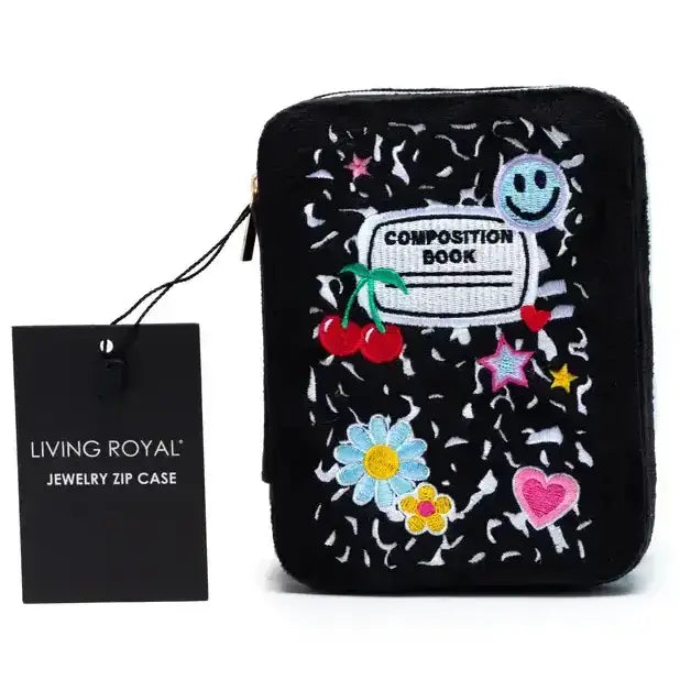 Velvet Jewelry Zip Case - Strawberry Season