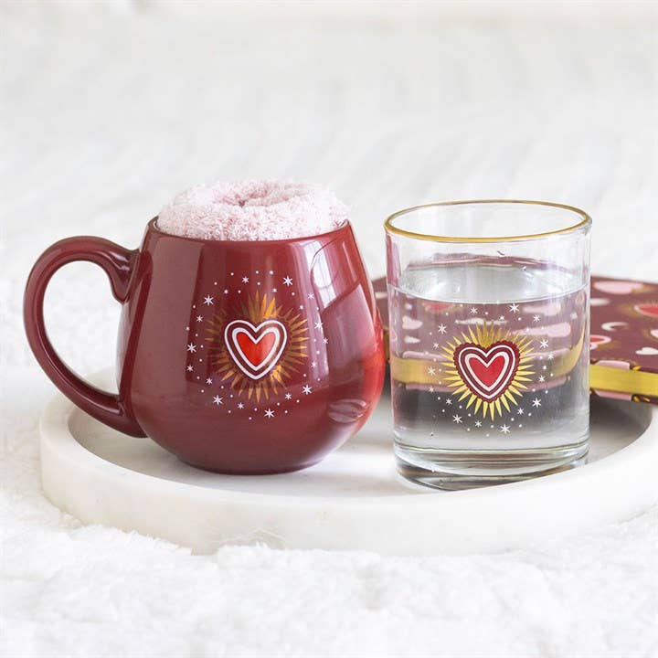 Heart Mug and Socks Set