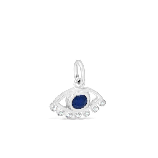 Dune Jewelry -Collectible Travel Treasures Sapphire Evil Eye Charm