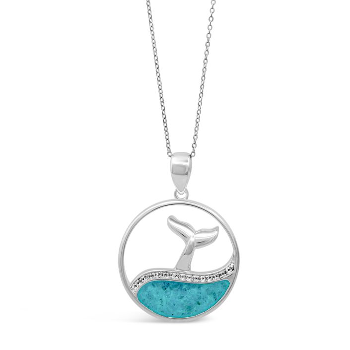 Christine's Whale Watch Necklace with Alaska Glacier Mix
