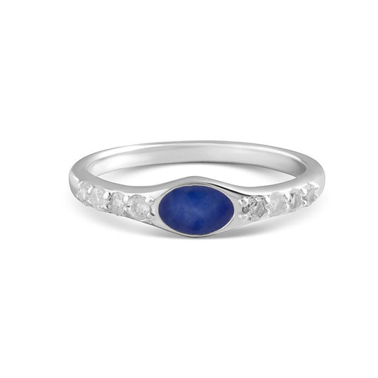 Cove Ring with White Topaz