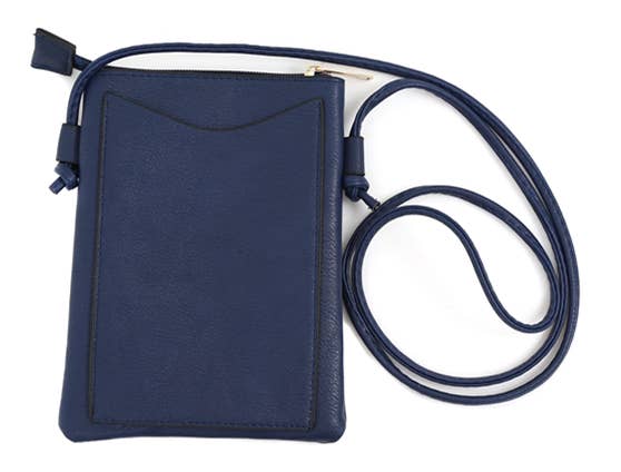 Shine Mark Accessories - Navy - Big Anchor Crossbody Bag With Cellphone Pocket