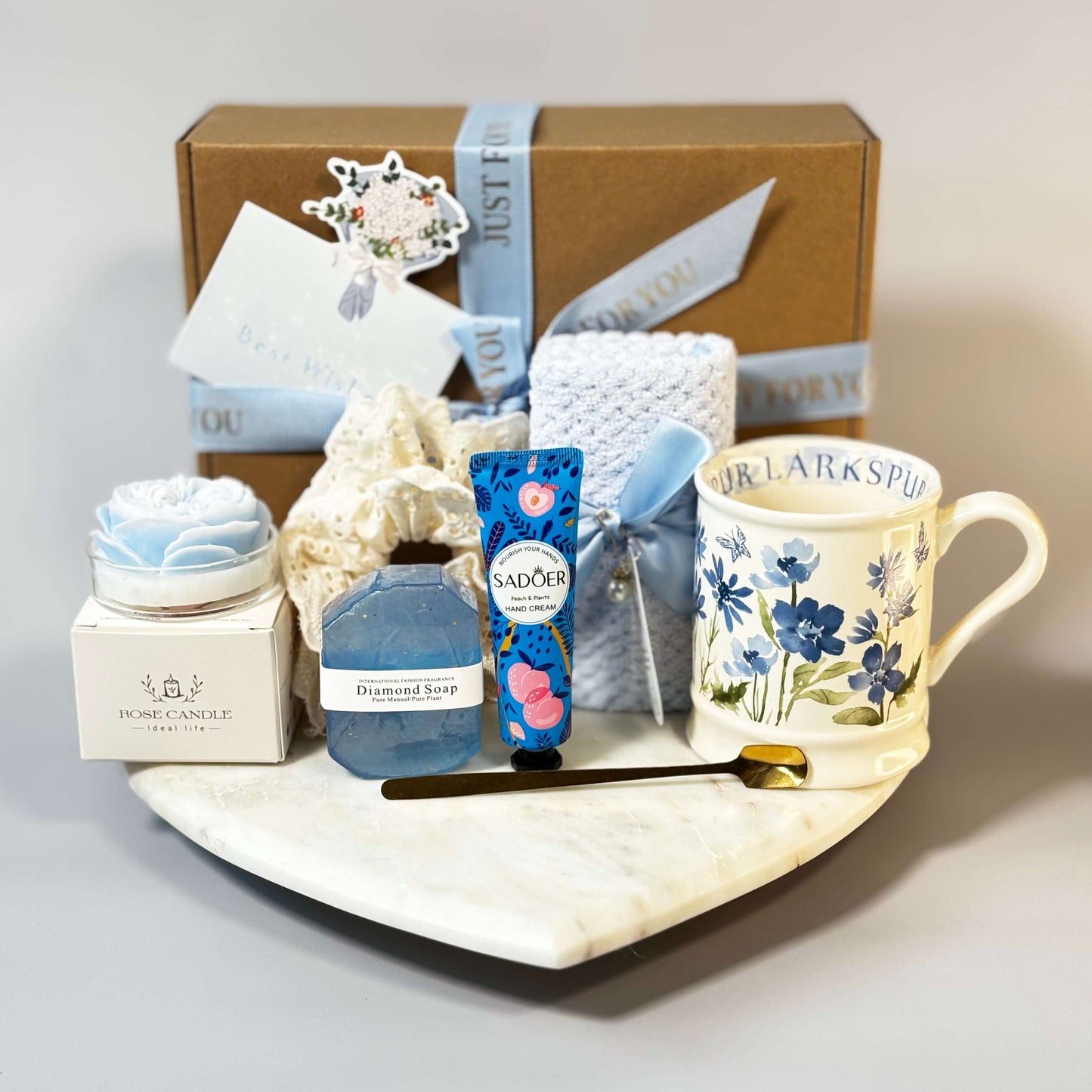 OH MY BOX - Blue Relaxation Gift Box | 8 Pcs Self Care Set for Women