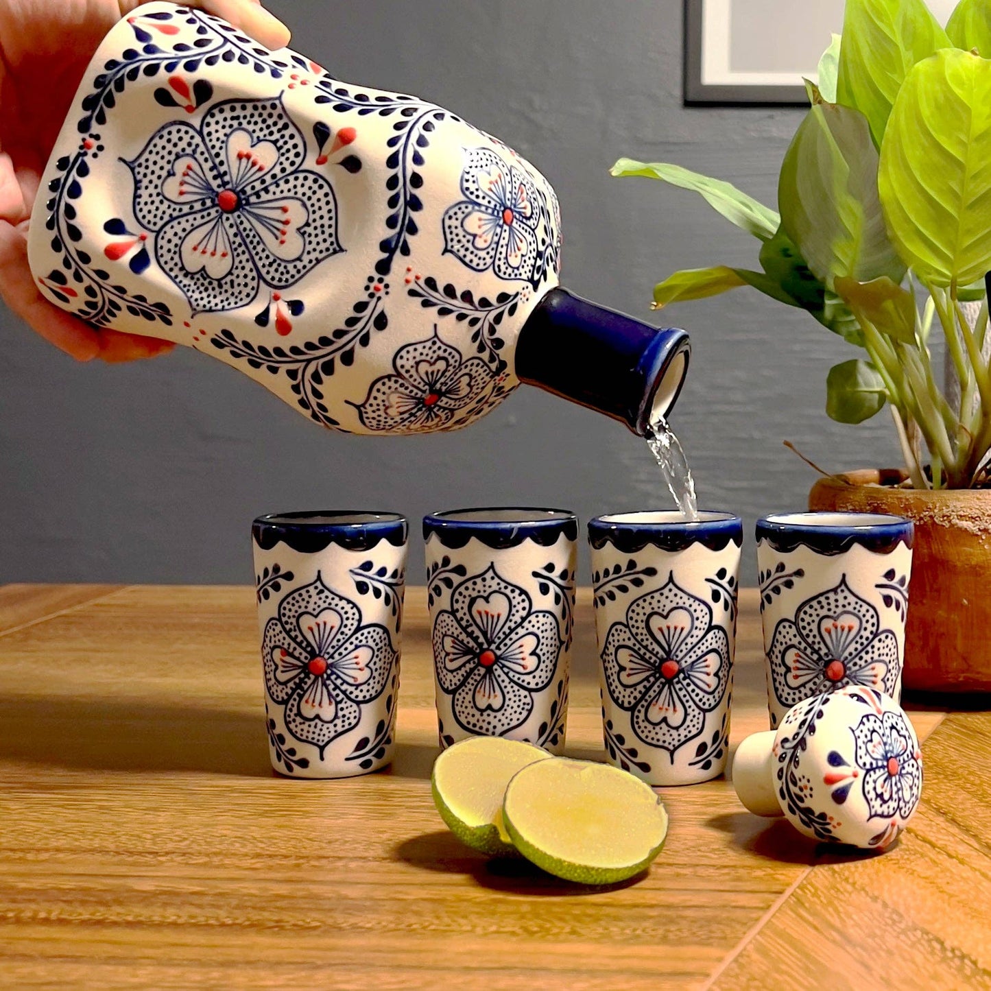 VILLA 318 - Tequila Decanter Set - Talavera