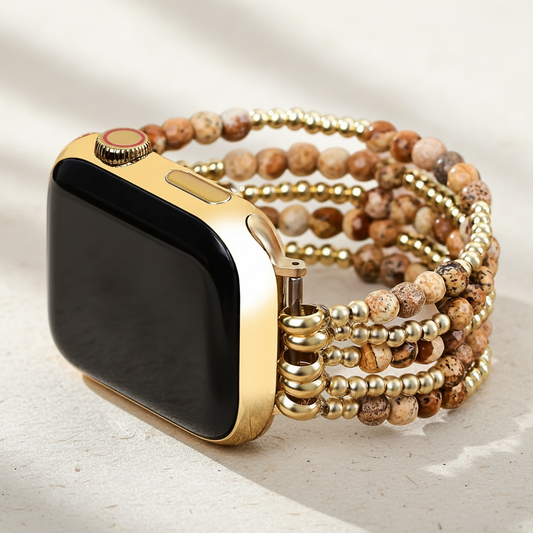 Cape Diablo - Golden Earth Jasper Stretch Apple Watch Strap