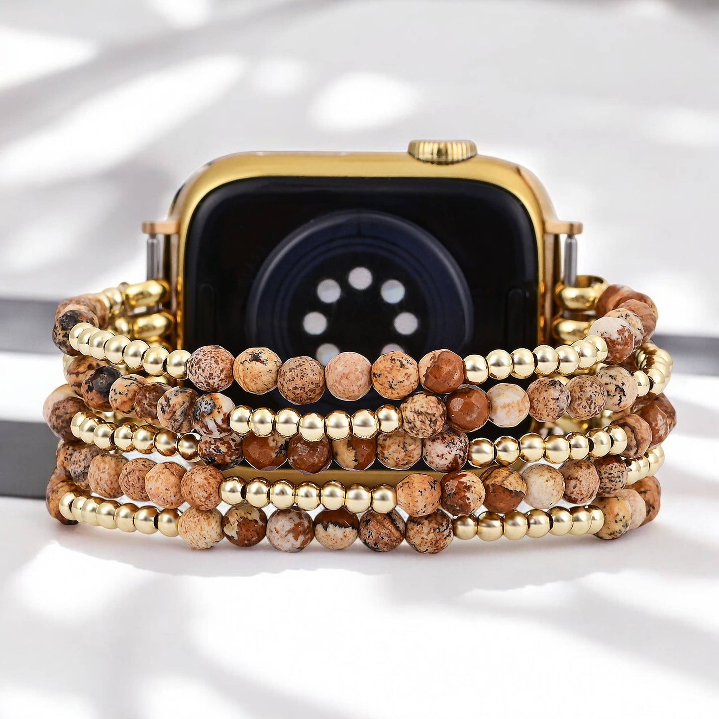Cape Diablo - Golden Earth Jasper Stretch Apple Watch Strap