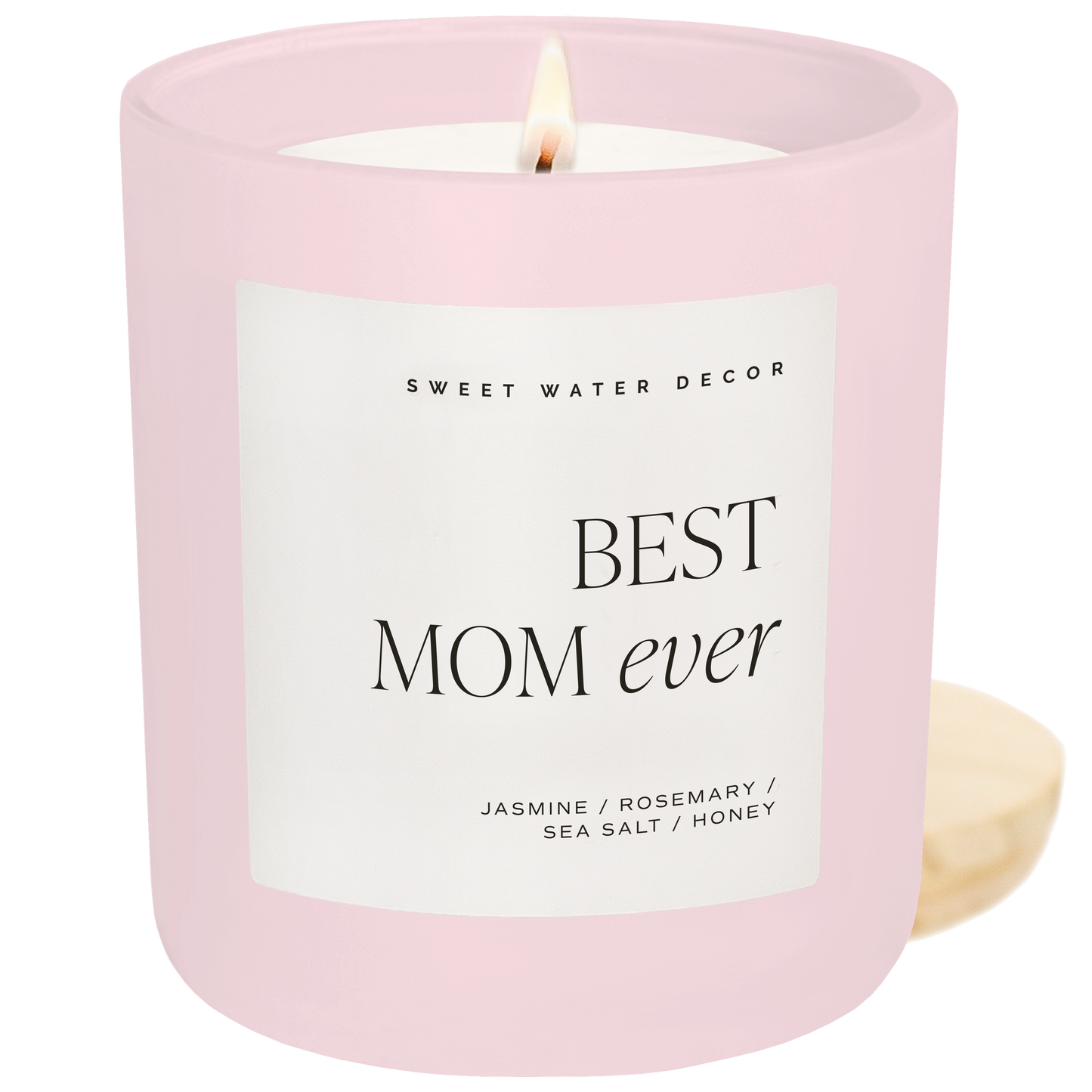 Sweet Water Decor - Best Mom Ever 15 oz Soy Candle, Matte Jar - Gifts